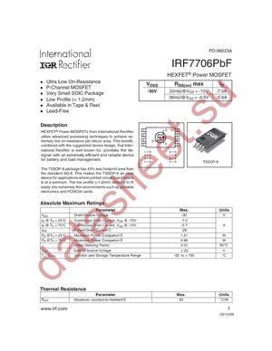 IRF7706TRPBF datasheet  